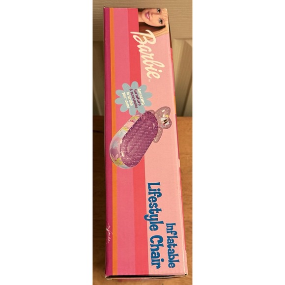 Vintage Barbie Inflatable Lifestyle Chair 2002 Mattel, Inc. New in Box Rare